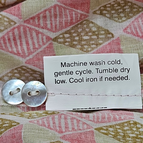 NWT Rock Flower Paper Long Sleeve Popover Geometric Print Beach Tunic Size Small - Picture 7 of 7